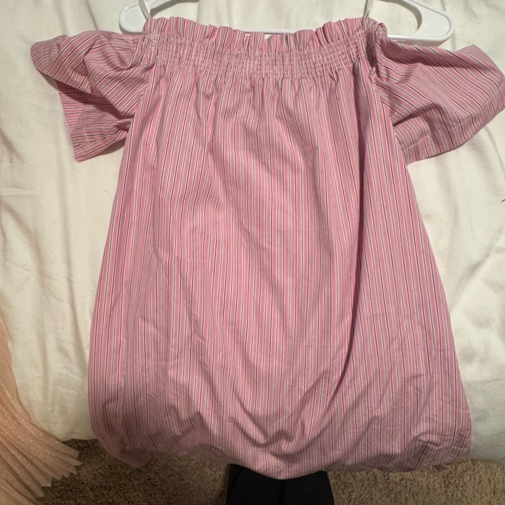 Vineyard Vines Off-Shoulder Pink Mini Dress